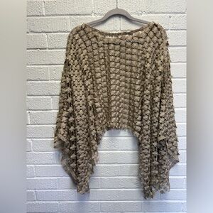 Chic Beige Women's Poncho